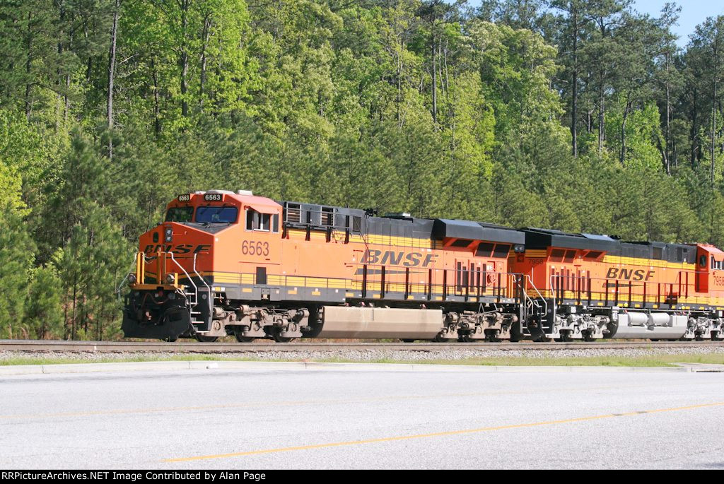 BNSF 6563 leads a quartet of units